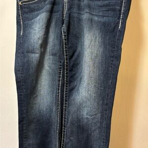 Vigoss Dark Blue Denim Jeans with Gold Plaque